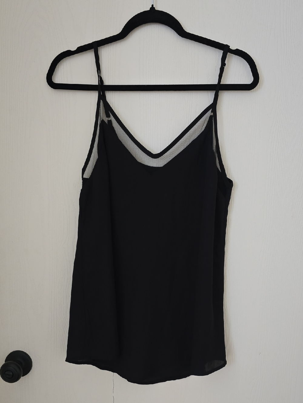 Lulu's Black Sheer V-Neck Cami Tank